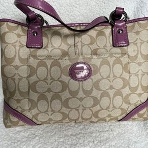 Coach Handbag Signature Canvas